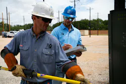 Josh Hanawalt provides hands-on instruction in the training yard at PEC.