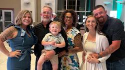 LaCosta Diggs, shown with her family, has both a son and husband who both work in the line trade.