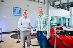 Founder and CEO Matthew Williams of IONATE and Rob Threlkeld, director of global energy procurement, reliability & optimization at GM.