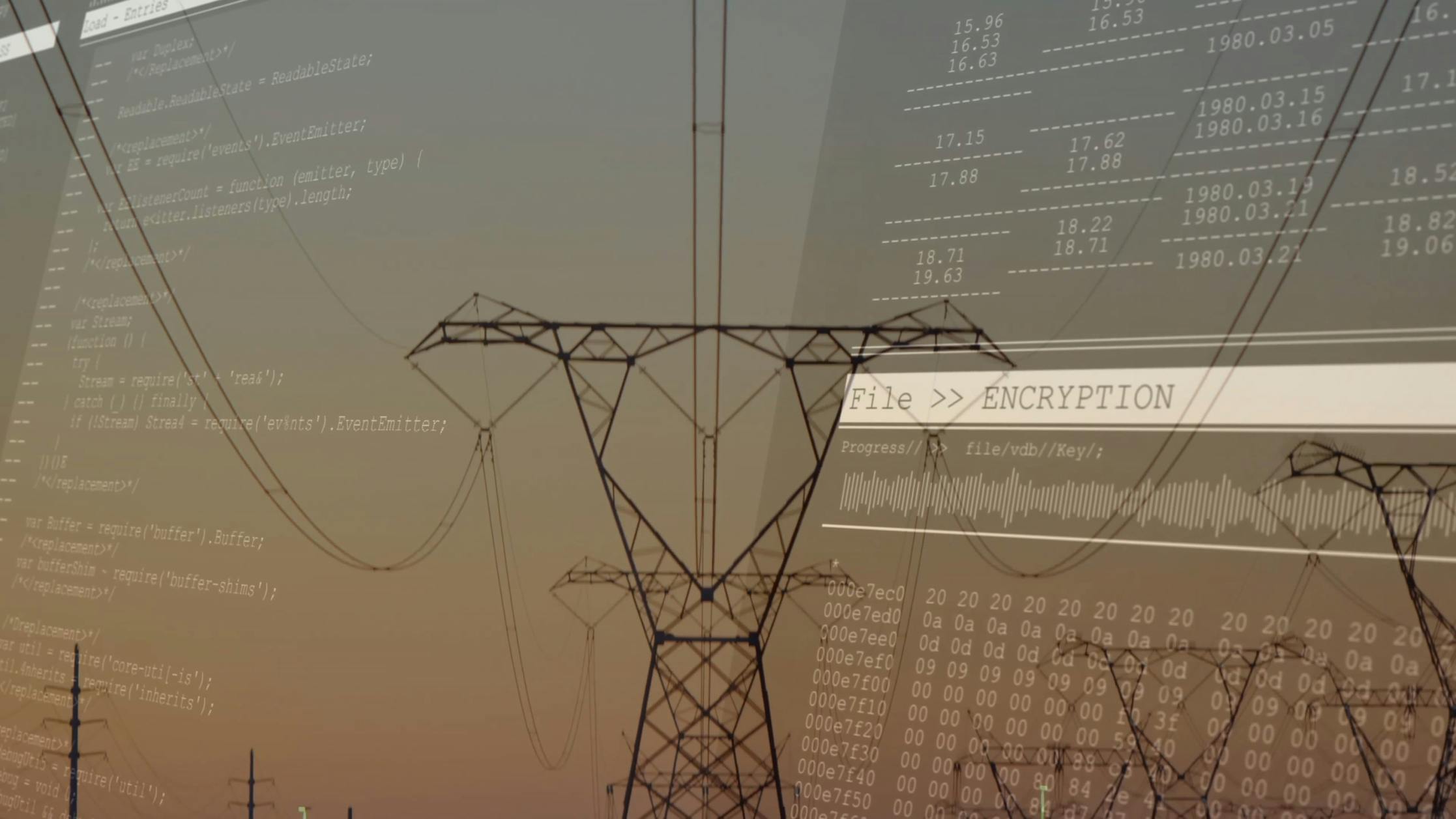 power lines and data