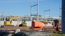 Photo of substation construction: stock.