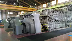 One of CUC's heavy diesel engine generators located at Power Plant 1 in Lower Base, Saipan.