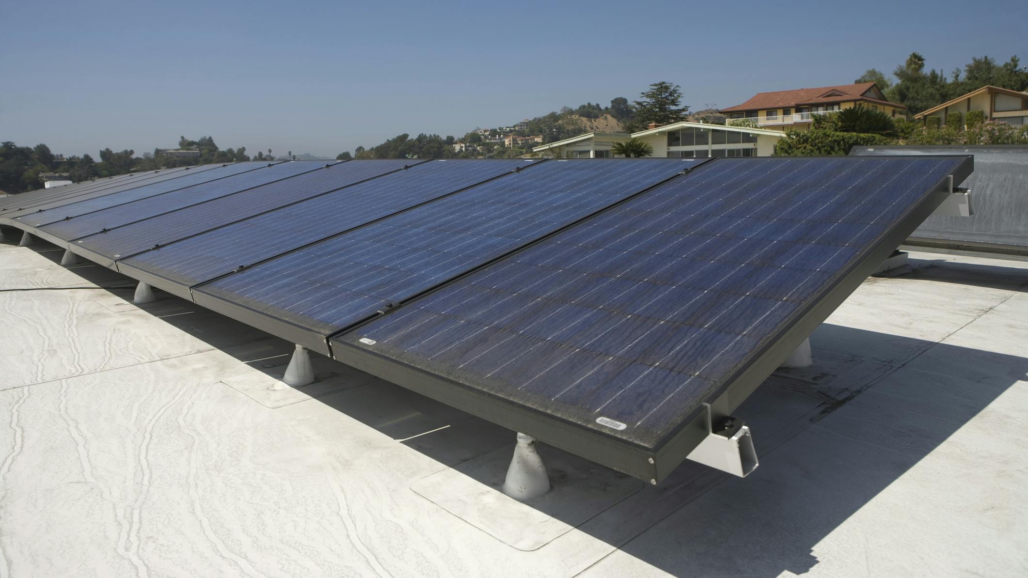 solar panels on california rooftop