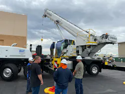Operators are familiarized with new cranes.