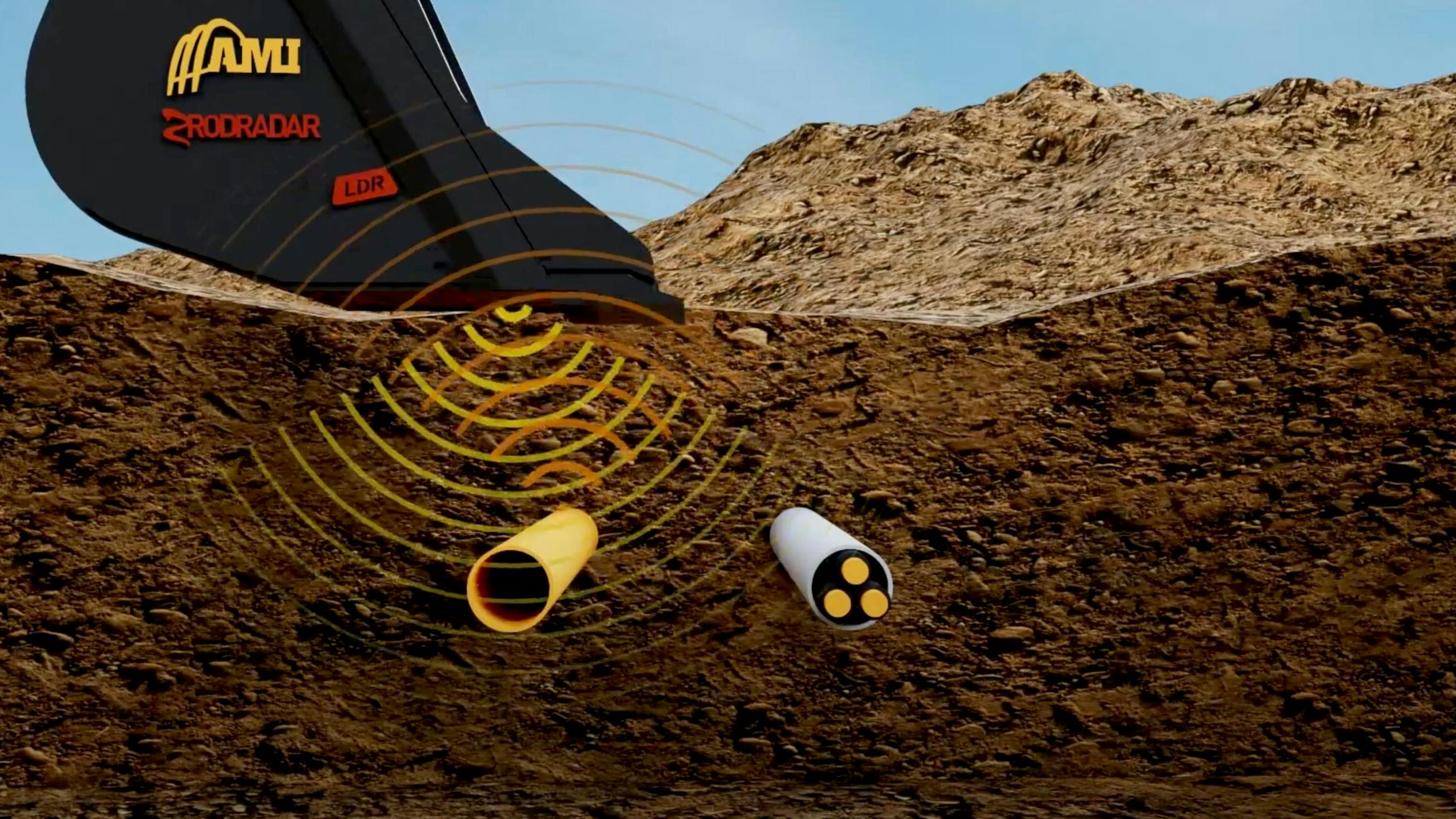 Modern excavation technology.
