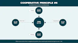 This network diagram shows the mutual aid resource flow between neighboring co-ops.