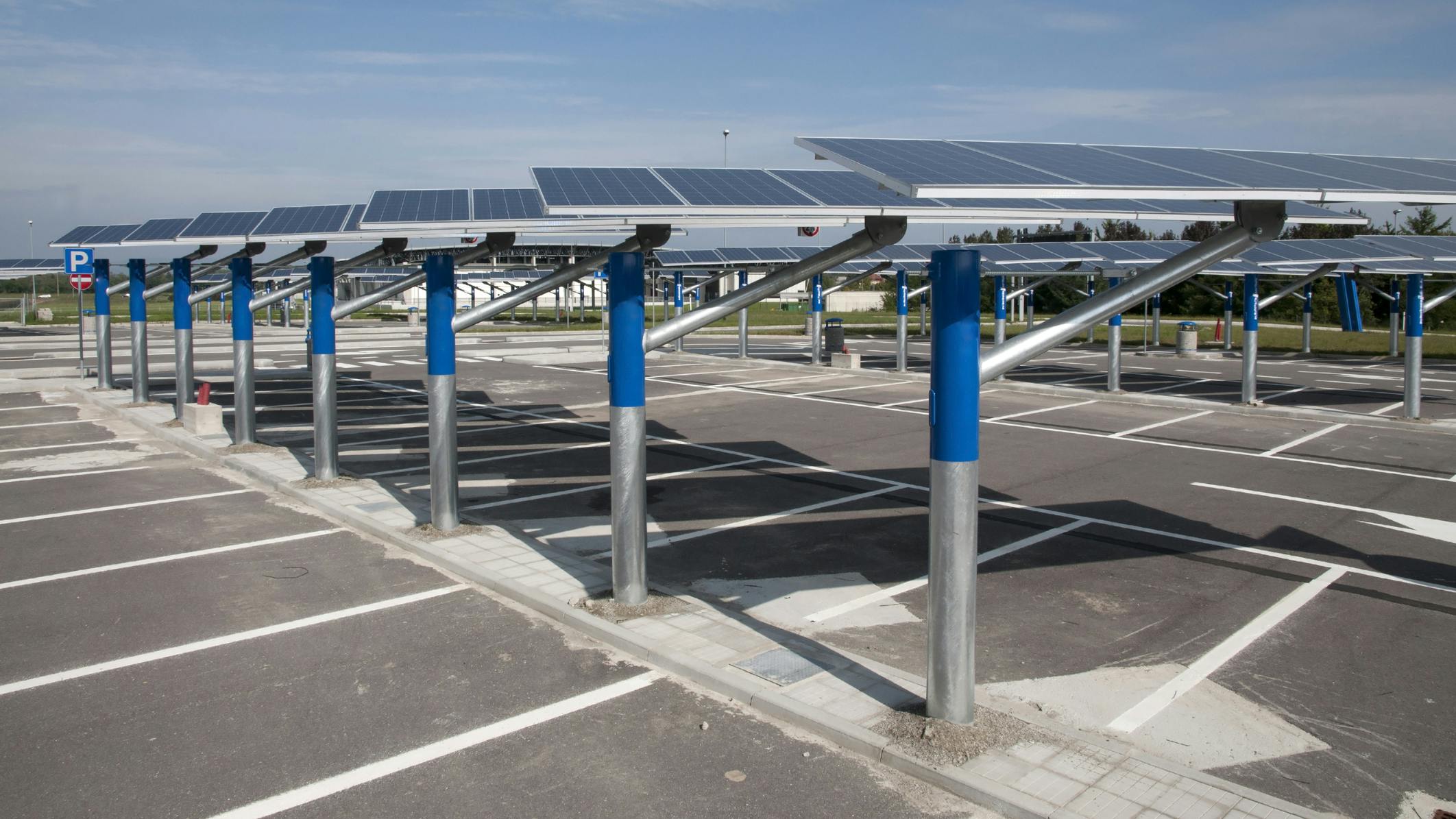 solar panels at lot