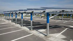 solar panels at lot