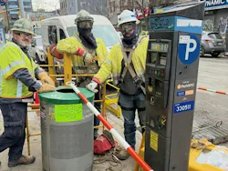 National Grid underground electric crews working in Brooklyn to support Con Edison's restoration efforts in early March.