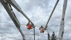 Crews at work in Brockport, N.Y. following Winter Storm Iona in March 2026.