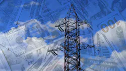 money with transmission tower