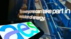 Logo of power company AES Corp. that has went private under a major M&A with Global Infrastructure Partners in June.