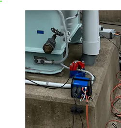 Figure 7: HFCT Installed around the Ground Cable of a Transformer Tank.
