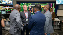 Santee Cooper leadership touring its energy control center with Google Cloud executives. | Credit: Santee Cooper