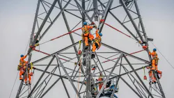 Powerline technician operatives participating in the National Grid great grid partnership. | Credit: Murphy Group