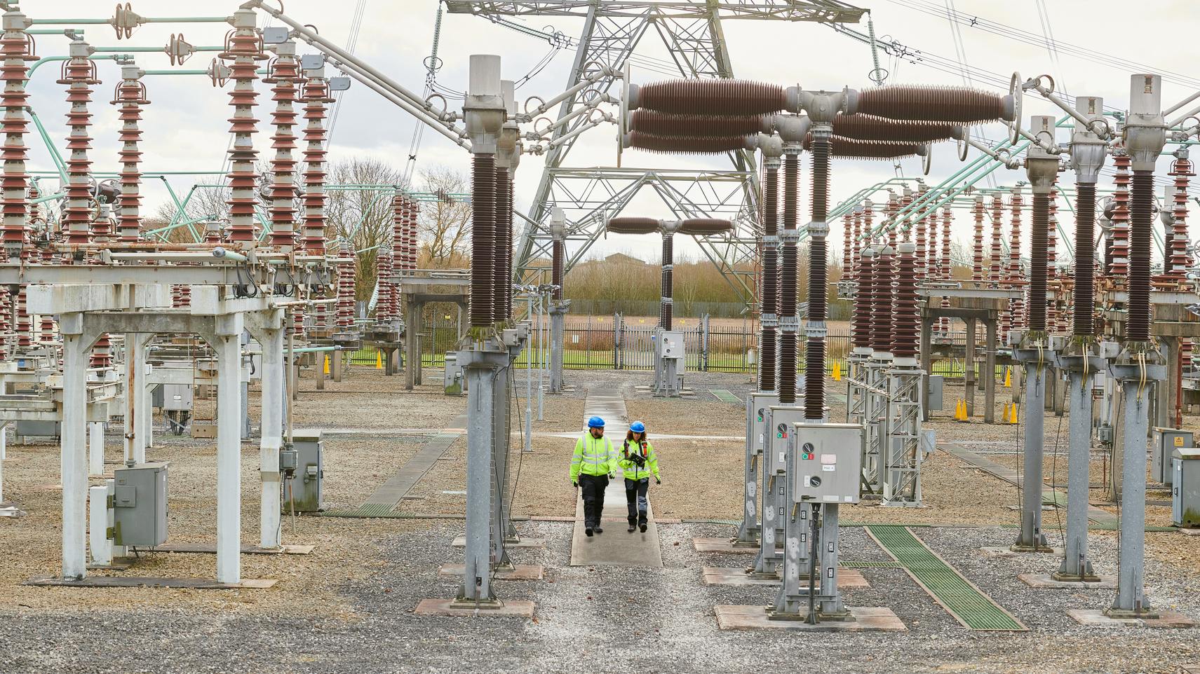 workers at substation