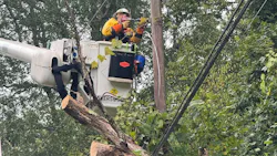 Crews work to restore power in Salem, CT.