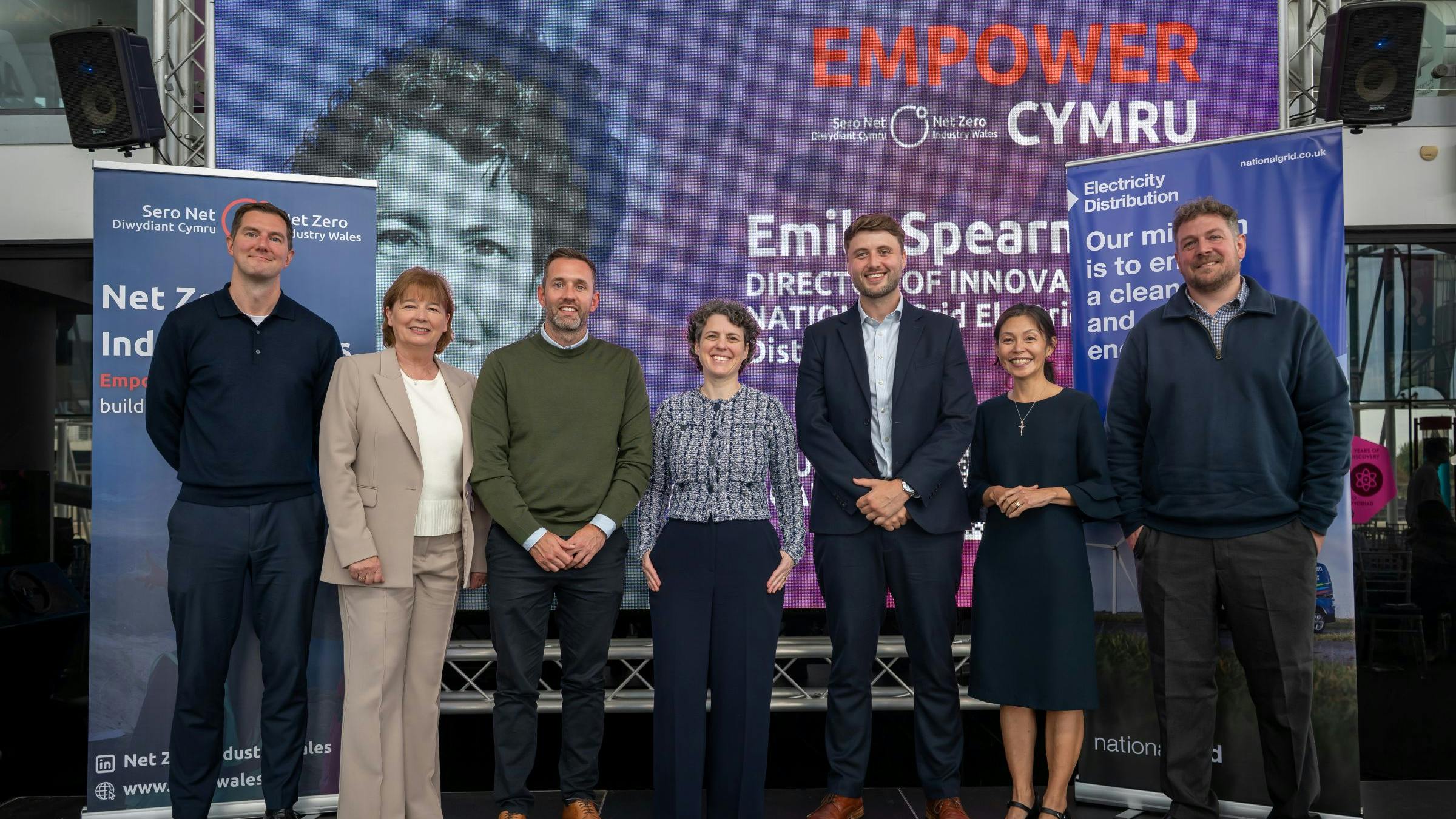National Grid representatives and speakers for NZIW's Empower Cymru event in Cardiff, Wales.
