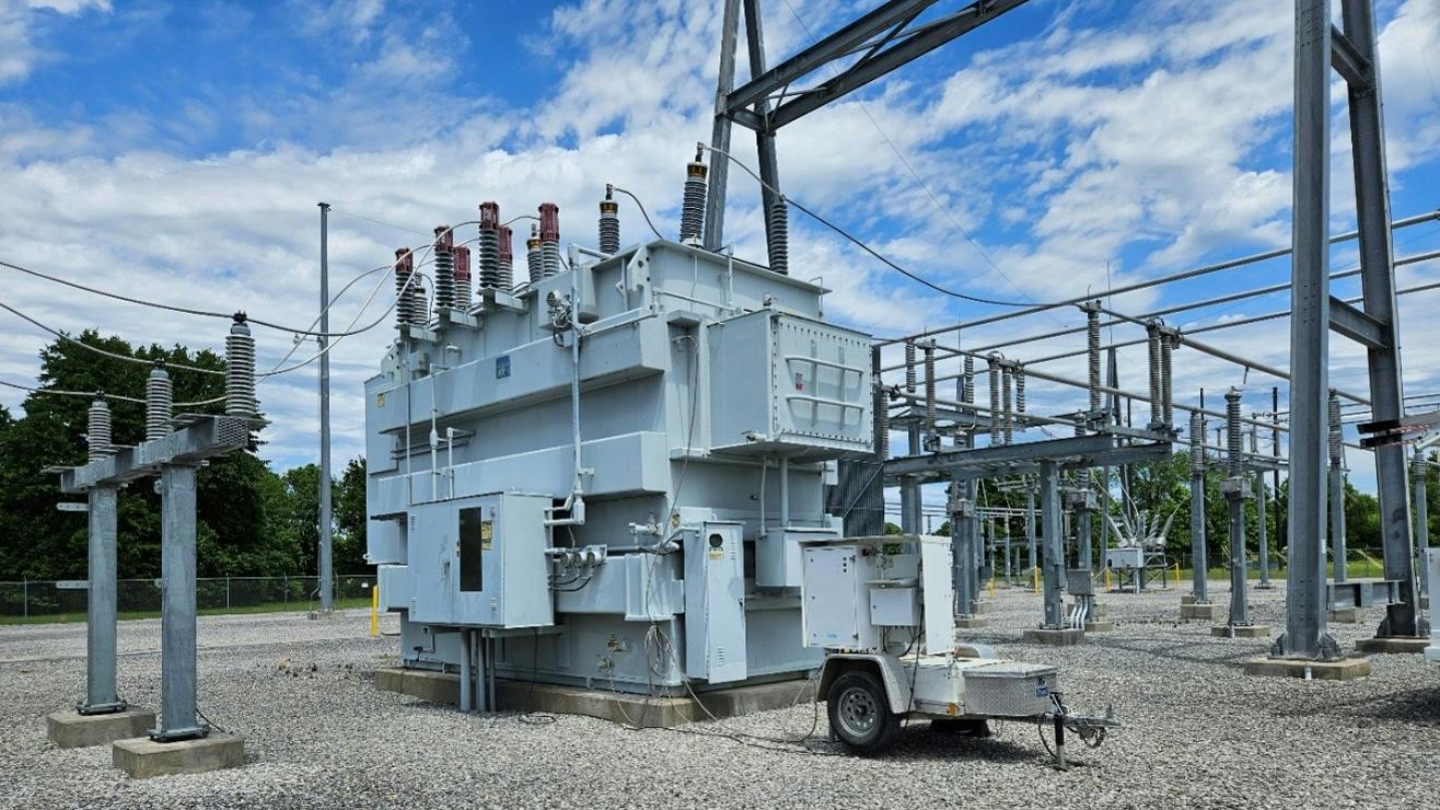 Vaisala OPT100 online DGA monitor attached to a KAMO Electric Cooperative transformer.