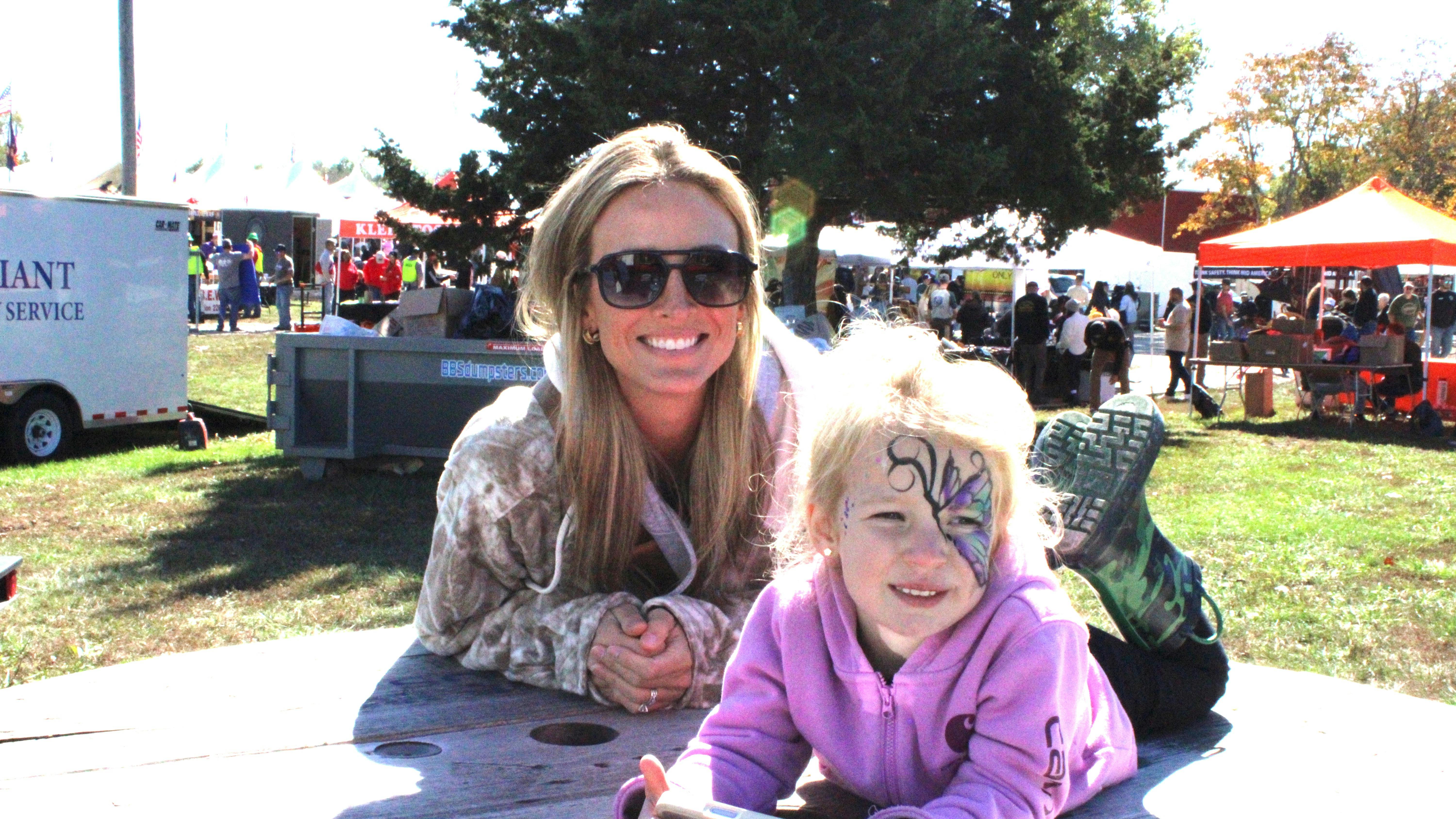 Showing Off Her Face Paint Design